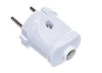 Вилка штепсельная б/з, белая 6А 250В UNIVersal A113