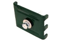 Крепление для забора 3D (скоба+саморез 5.5*32) RAL6005