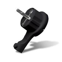 Вилка-невидимка с/з черная 16А 250В UNIVersal