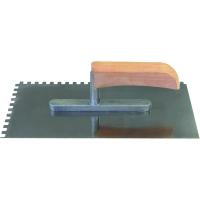 Кельма из нержавеющей стали, зубчатая 4х4 130х270мм