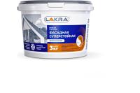 Краска фасадная акриловая 3кг белоснежная  Лакра