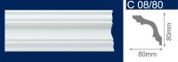 Плинтус потолочный экструдированный С08/80 2м (30)
