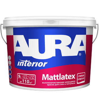 Фото Краска интерьерная моющаяся AURA MATTLATEX 9л