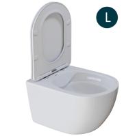 Унитаз подвесной Wave Round безободковый, микролифт, белый