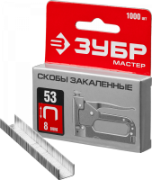 Скобы закаленные ЗУБР ЭКСПЕРТ 8мм тип 53 красные 1000шт