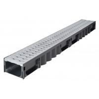 Лоток водоотвод Light 80 мм с пластиковой серой решеткой в сборе