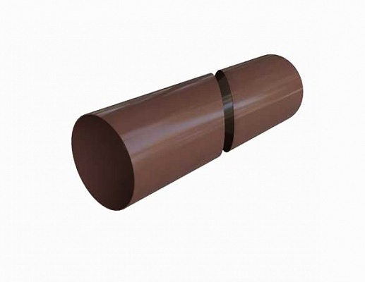 Фото Труба водосточная 3м Альта-профиль Стандарт коричневый, диаметр 74 мм