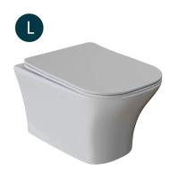 Унитаз подвесной Wave City безободковый, микролифт, белый