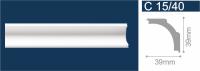 Плинтус потолочный экструдированный С15/40 2м (95)