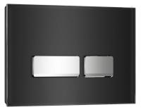 Кнопка смыва WAVE E2 glass универсальная ЧЕРНАЯ