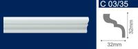 Плинтус потолочный экструдированный С03/35 2м (112) F-35
