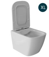 Унитаз подвесной Wave Quadro дюропласт, микролифт, белый