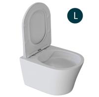 Унитаз подвесной Wave Trend безободковый, микролифт, белый