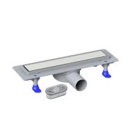 Трап линейный 600 мм пластиковый, выпуск 50 мм с решеткой из нерж.стали под плитку