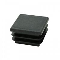 Заглушка квадратная 20х20 внутренняя плоская черная