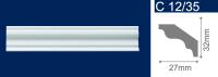 Плинтус потолочный экструдированный С12/35 2м (128) М-35