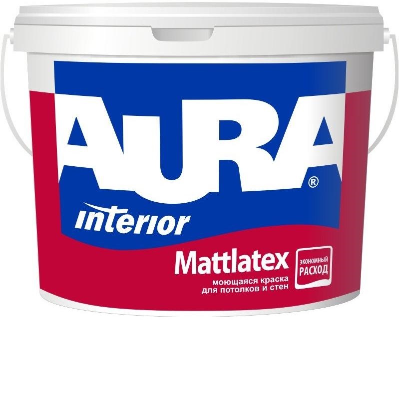 Фото Краска интерьерная моющаяся Mattlatex 4.5 кг AURA
