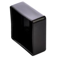 Заглушка квадратная 60х60 наружная плоская черная