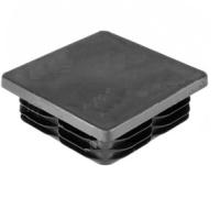 Заглушка квадратная 80х80 внутренняя плоская черная