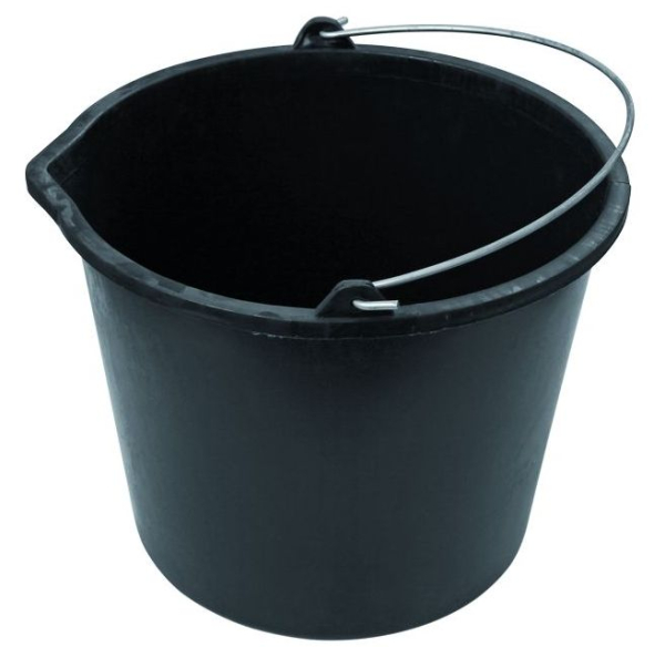 Ведро строительное мерное 20л Черный