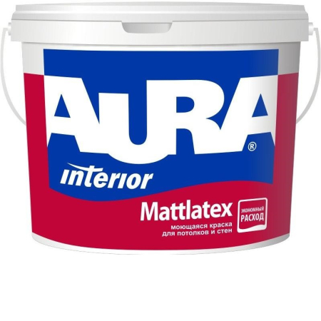 Краска интерьерная моющаяся Mattlatex 4.5 кг AURA