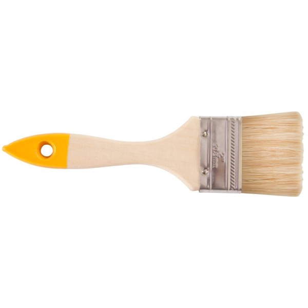 Кисть плоская 50мм натуральная щетина  Хобби