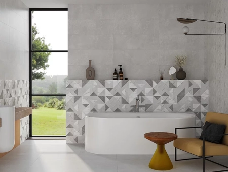 Фото Плитка Оригами серый низ 03  300*900*10 (1,35/уп)