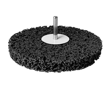 Фото Круг шлифовальный синтетический фибровый 100 мм, для дрели, с переходником