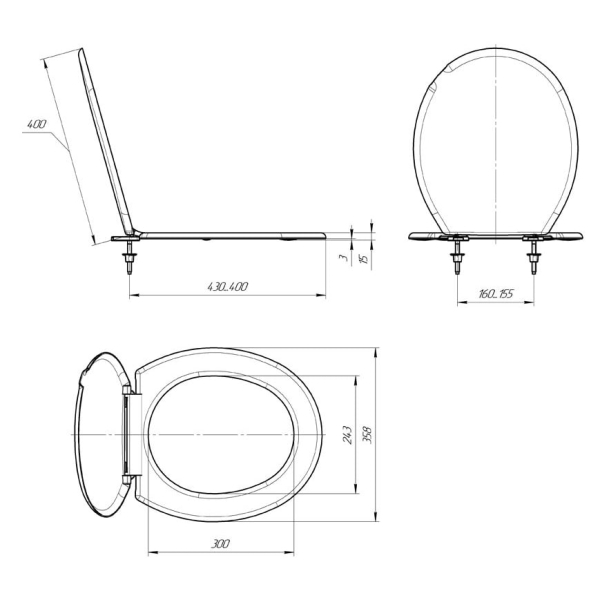Сиденье для унитаза белый мрамор