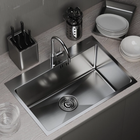 Фото Мойка настолный монтаж 65х45 (3,0) вып 3 1/2 сатин