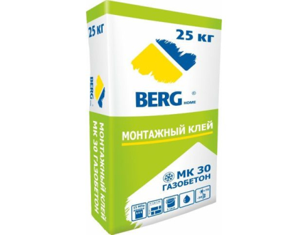 Клей монтажный BERG МК 30 для блоков 25 кг