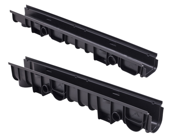 Фото Канал водоотводный 110 (черный) 1,015*0,138*0,150 м