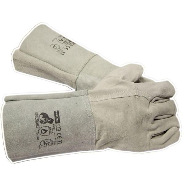 Краги замшевые пятипалые