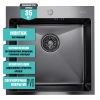 Мойка настольный монтаж 50х50 (3,0) вып 3 1/2 черный