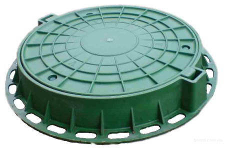 Фото Люк смотровой (легкий) зеленый из песчанно полимерной композиции