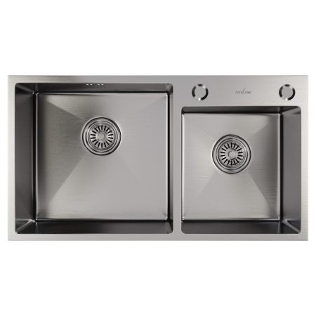 Фото Мойка настольный монтаж 72*40 (3,0) 2-х чаш вып 3 1/2