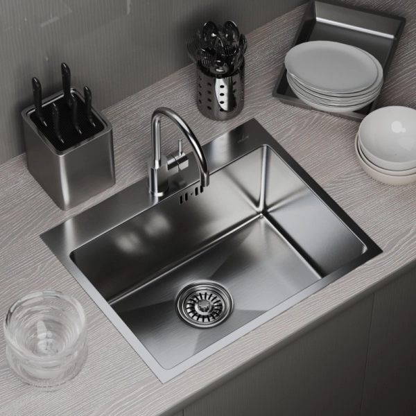 Мойка настольный монтаж 53х43 (3,0) вып 3 1/2 сатин